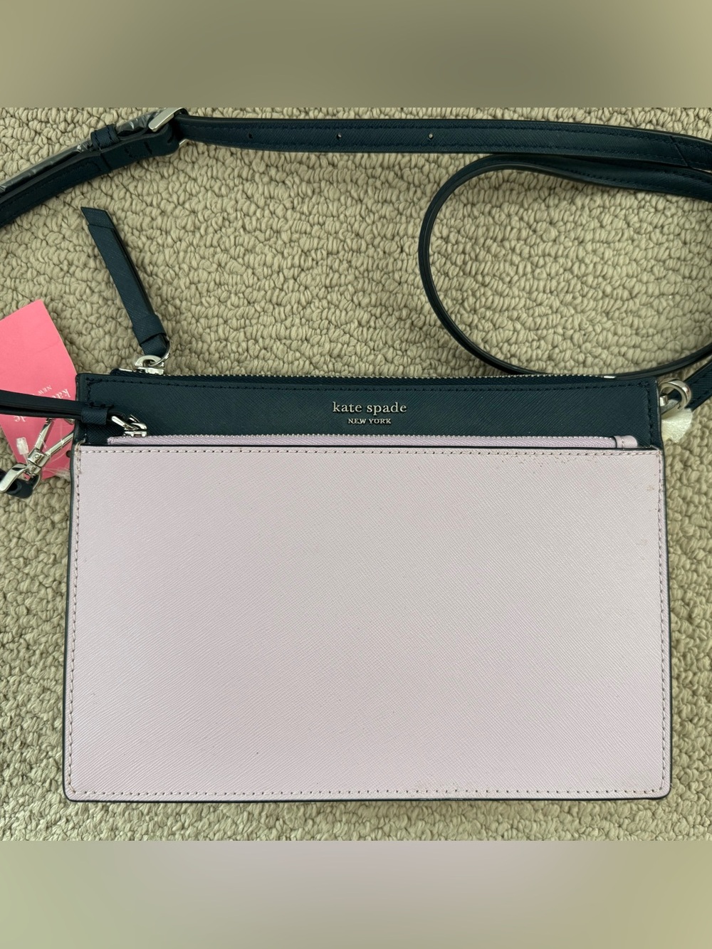 NWT Kate Spade Two-Tone Lavender and Navy Blue Crossbody Purse